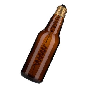 LED-lamp BottLed SPIRALED Beer E27 DIM 6.5W 1700K bruin