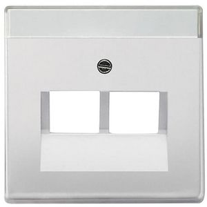 Centraalplaat afd v datadoos 2 x RJ45 pure-rvs (1803-02-866)