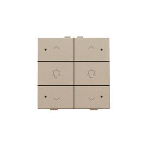 Dubbele dimbediening met led Home Control champagne