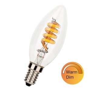 LED-lamp C35 WarmDim E14 3.3W (21W) 200lm 927-920 helder