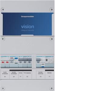 Groepenkast 2-groepenverdeler HS ALS 30mA/HACO/direct +F+T 1-fase