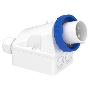 Wandcontactstop Gehoekt 2P+A 16A 200-250V AC 6h PratiKa