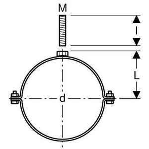 Pluvia beugel met elektrolasband 250mm