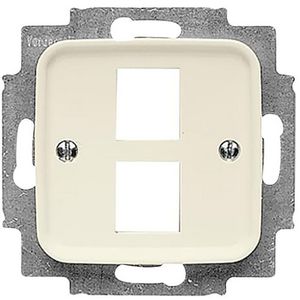 Centraalplaat 2 x MJ 216000-2/216005-4 SI creme (2561-02-212)