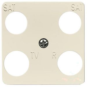 Centraalplaat 50 x 50 Hirschmann antenne SI creme (1743-04-212)