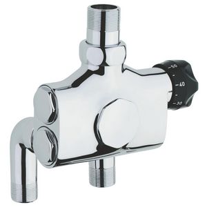 Kniekoppeling 1.1/4"x1.1/2"bu.x moer chroom