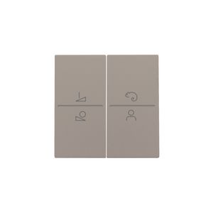 Afwerkingsset draadloze schakelaar 4 bed.knoppen bronze