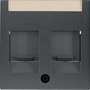 Centraaldoos RJ-datacontactd. 2v berker S.1/B.3/B.7 antraciet