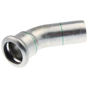 Insteekbocht 45° XPress RVS 316L 108x spie 108mm R2712 VVE=2