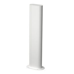 Mediazuil vloer 675x146x65 Aluminium puur wit
