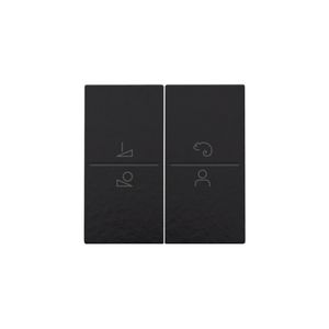 Afwerkingsset draadloze schakelaar 4 bed.knoppen pianoblack