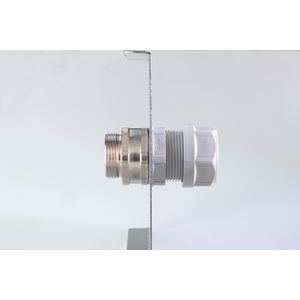 EMC adapter tri messing vernikkeld M12x1,5 tot IP68 O-ring