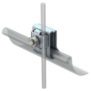 Gootklem met veer 2x8mm staal zinkt VVE=25