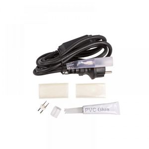 Lichtslang LED 13mm aansluitkabel shuko stekker en eindkap