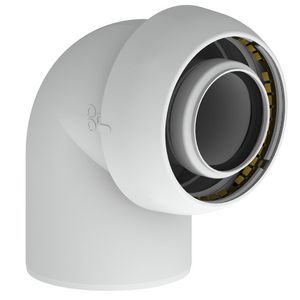 Rookgasafvoerbocht EasySafe PP concentrisch 60/100 90°