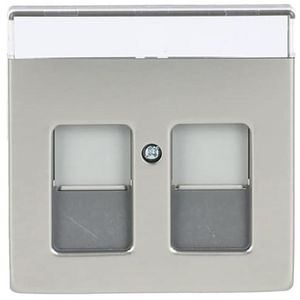 Centraalplaat 2x draag mod jack schuifjes pure-rvs (1800-866)