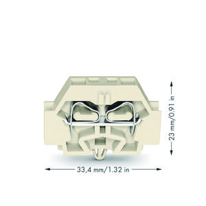 2-draads klem z. drukknop Ex e II 262-180 VVE=50