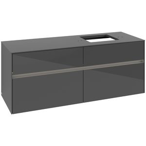 Wastafelonderkast Collaro 1400x548x500mm Glossy Grey C133B0FP