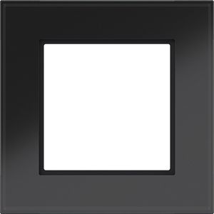 Afdekraam 1-voudig A.8 glas zwart glanzend