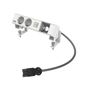 Bureau-opbouwunit Ampere wit 2x WCD + USB A-C 1x M45 leeg