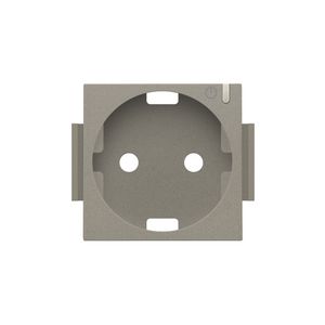 Afwerkingsset geconn. schakelbaar stopcontact+knop bronze