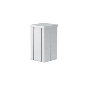 Mediazuil vloer 250x130x140 Aluminium puur wit