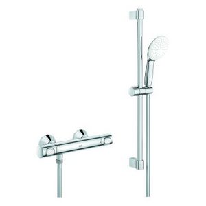 Grohtherm 500 Comfortset Tempesta 110 glijstangset 600mm 1 straalsoort chroom  incl. s-koppelingen (prof)