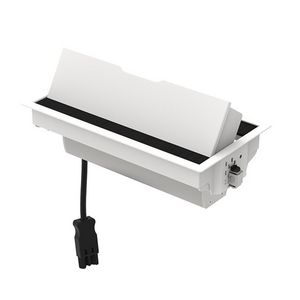 Bureau-inbouwunit Tesla wit 2x WCD + 2x M45 leeg