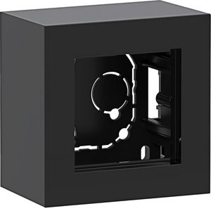 Behuizing 1-voudig hoog design opbouw A.8 nachtzwart glanzen