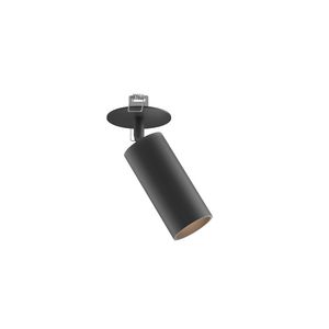 Cilindervormige verlichting GU10 2700K IP44 dimbaar en kantelbaar 5,5cm mat zwart