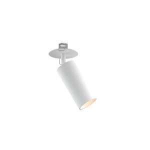 Cilindervormige verlichting GU10 2700K IP44 dimbaar en kantelbaar 5,5cm mat wit