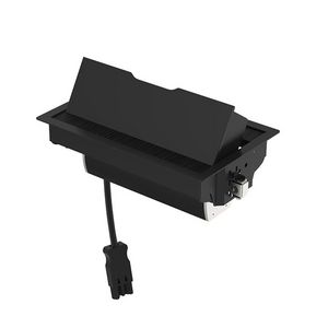 Bureau-inbouwunit Tesla zwart 2x WCD + 1x 2v USB lader A-C