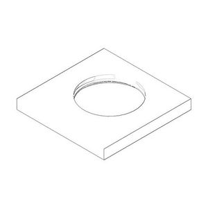 Rozet 78x78x8,5x45,7mm Champagne (22kt Goud)