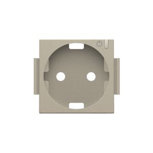 Afwerkingsset geconn. schakelbaar stopcontact+knop champagne