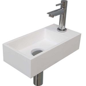 INK Versus Fonteinpack Polystone re Mat wit/chroom 36x18