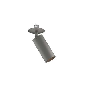 Cilindervormige verlichting GU10 2700K IP44 dimbaar en kantelbaar 5,5cm geborsteld metal black