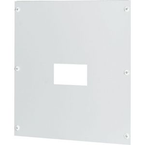 Frontplaat plaatstaal 1xNZM4 hor.aansl. HxB=400x800mm grijs
