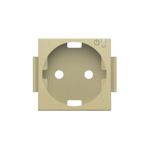 Afwerkingsset geconn. schakelbaar stopcontact+knop gold