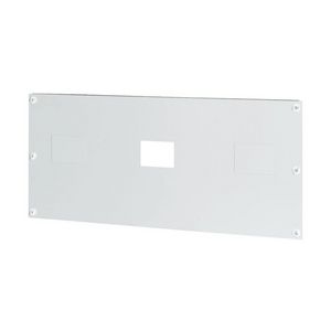 Frontplaat plaatstaal 2xNZM2 vert.aansl. HxB=300x400mm grijs