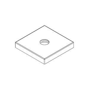 Rozet 55x55x8,5x12,2mm chr