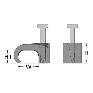 Zak a 100st. Spijkerclips voor ronde kabels 3x5 transparent