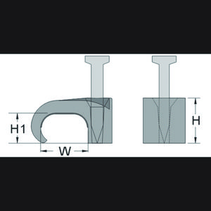 Zak a 100st. Spijkerclips voor ronde kabels 2x4 transparent