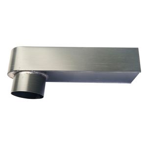 Zinken HWA graphite-grey stadsuitloop 80mm-60x80mm lengte 33cm