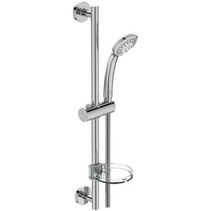 Idealrain S3 glijstangcombinatie 600mm chroom met 3 straalsoorten handdouche 80mm VVE=10