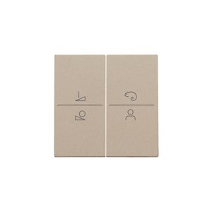 Afwerkingsset draadloze schakelaar 4 bed.knoppen champagne