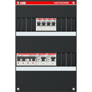 Groepenkast 4x achter 2x 30mA + HS 3-fasen rekje + deksel