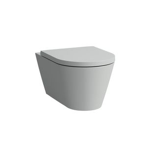 Kartell wandcloset rimless diepspoel 545mm mat grijs (excl. zitting)