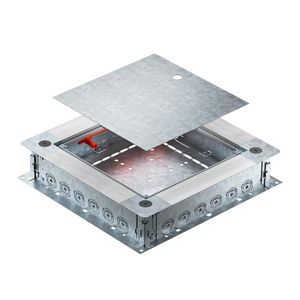 Trek- en aftakdoos met buisinvoer 400x380x80 Staal sendzimir