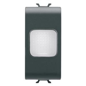 ENKELE INDICATIELAMP-OPAAL-1 MODULE-SATIJN ZWART-CHO