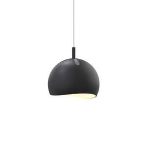 Hanglamp bol Ø12, kantelbaar IP44 snoer 150cm 2700K en dimbaar 12cm mat zwart